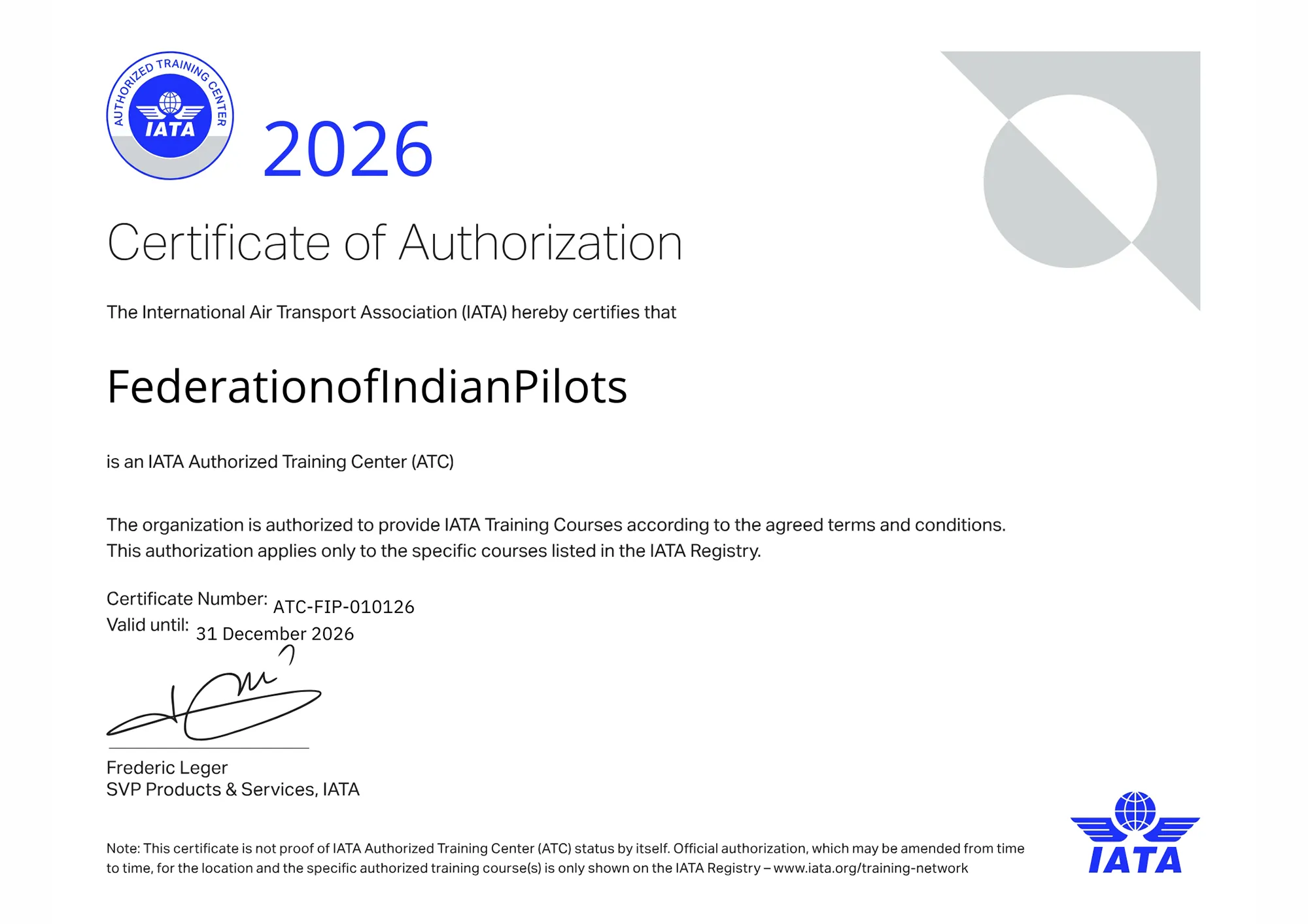 Certificate